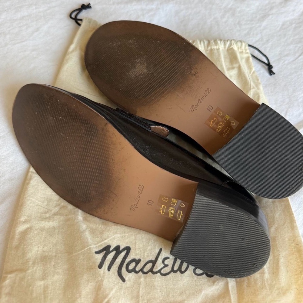 Madewell Black Loafers with Gold Horse-bit Accent - Picture 3 of 4